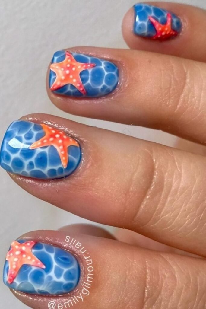 Ocean Starfish Playful Nails