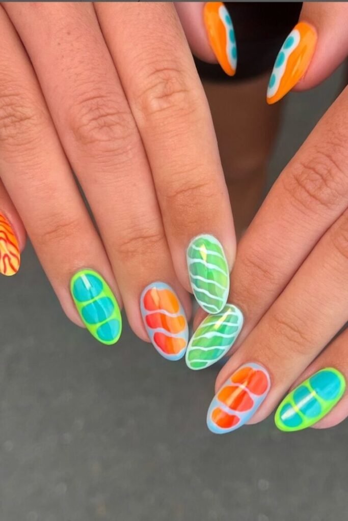 Retro Rainbow Pattern Waves