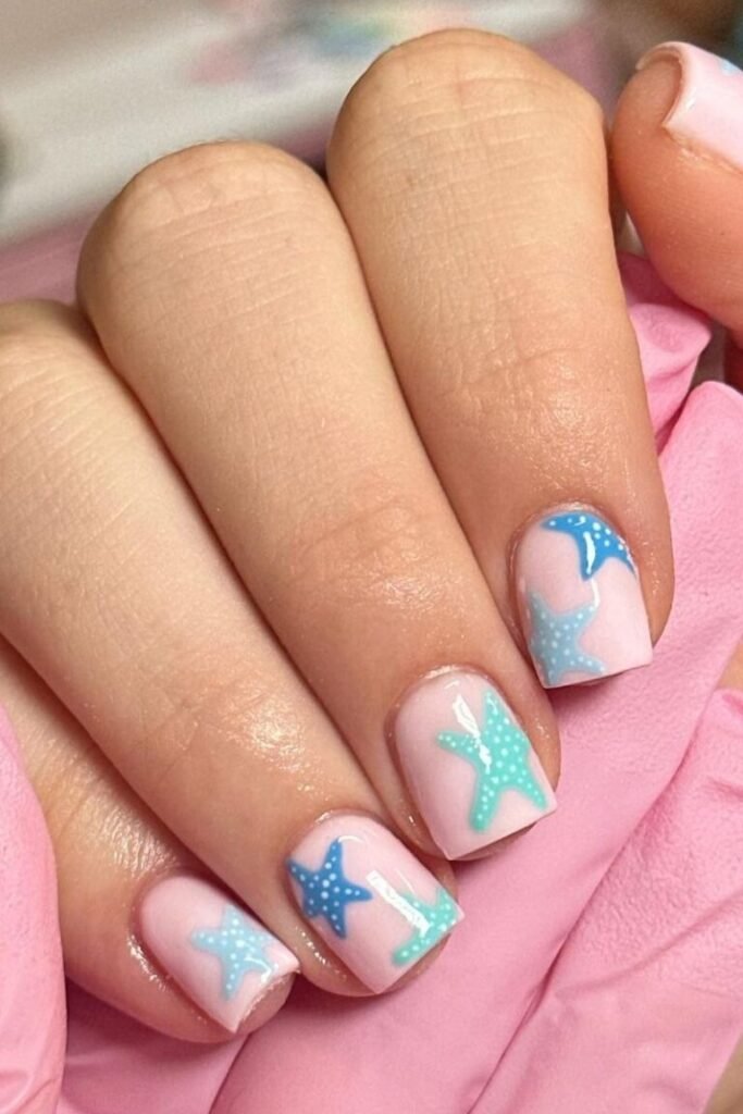 Starfish Sparkle Nails