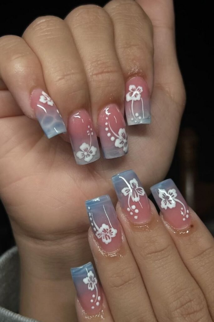 Tropical Punch Hawaii Nails