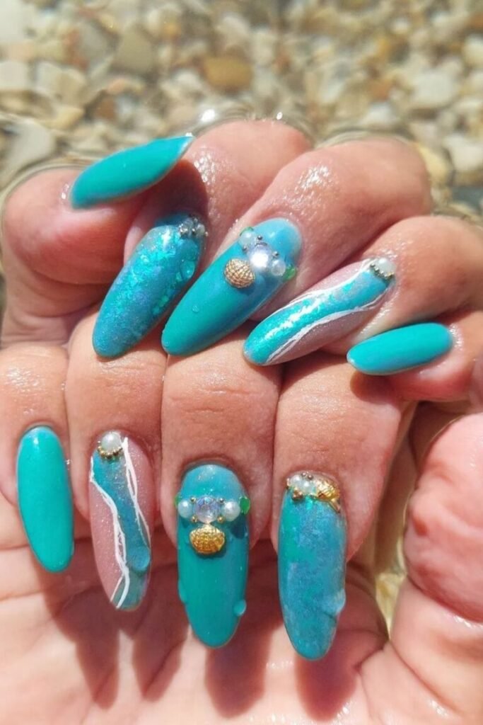 Turquoise Delight Nails