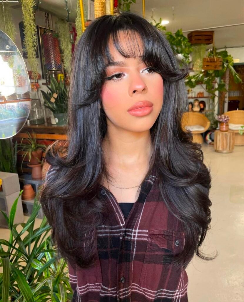 Wispy Bangs Hairstyle With Wispy Layers