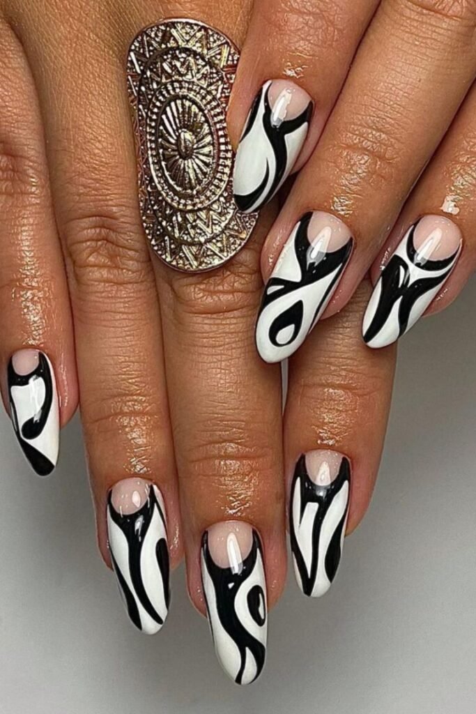 Bold Abstract Nail Art