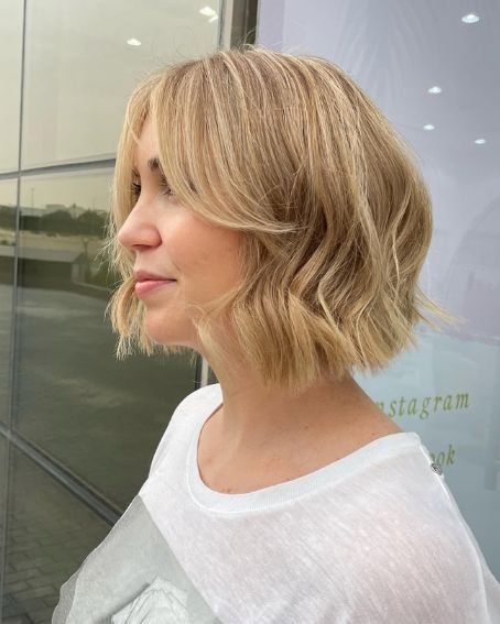 Choppy Blonde Bob Haircut