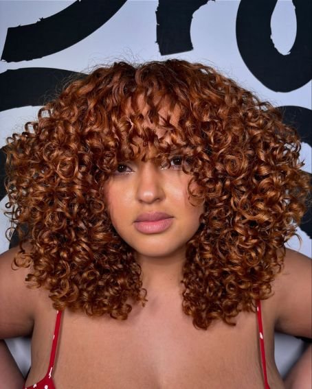 Curly Side Swept