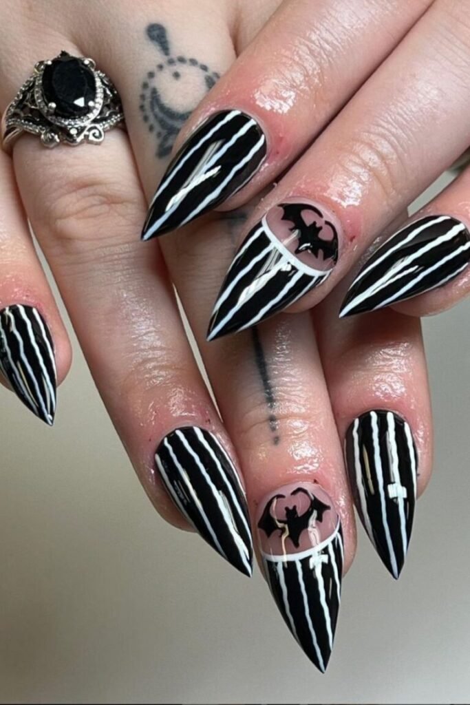 Gothic Bat Nail Tips