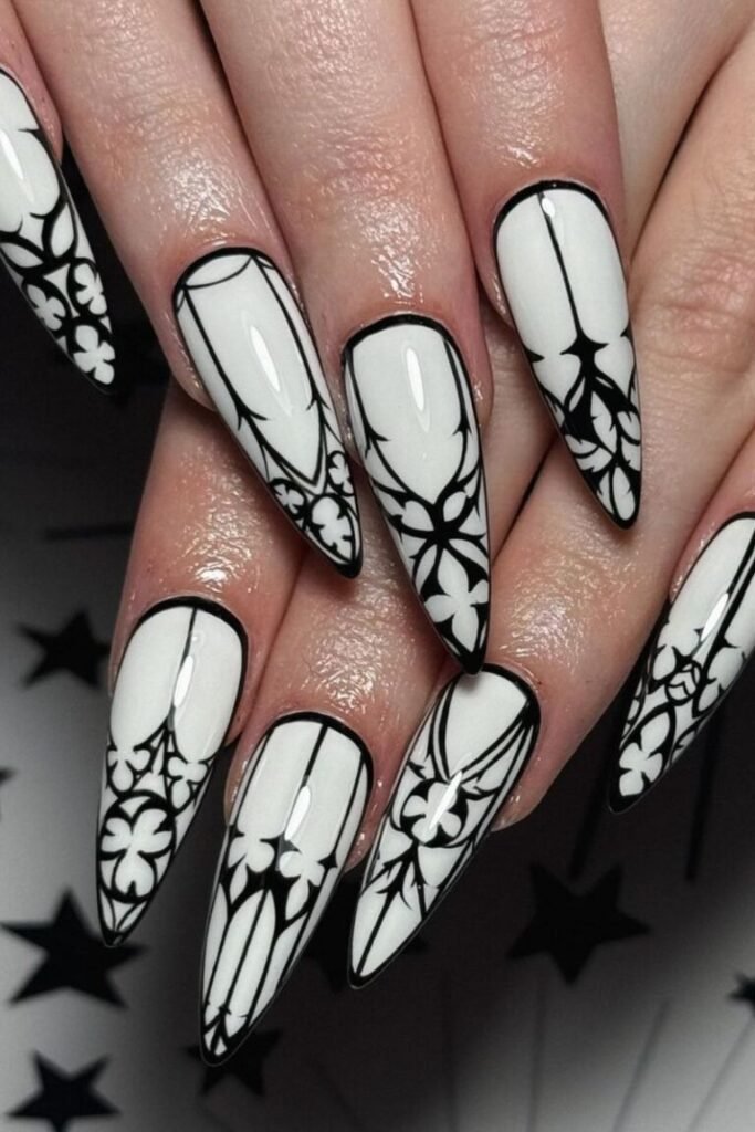 Gothic Stained Glass Nails