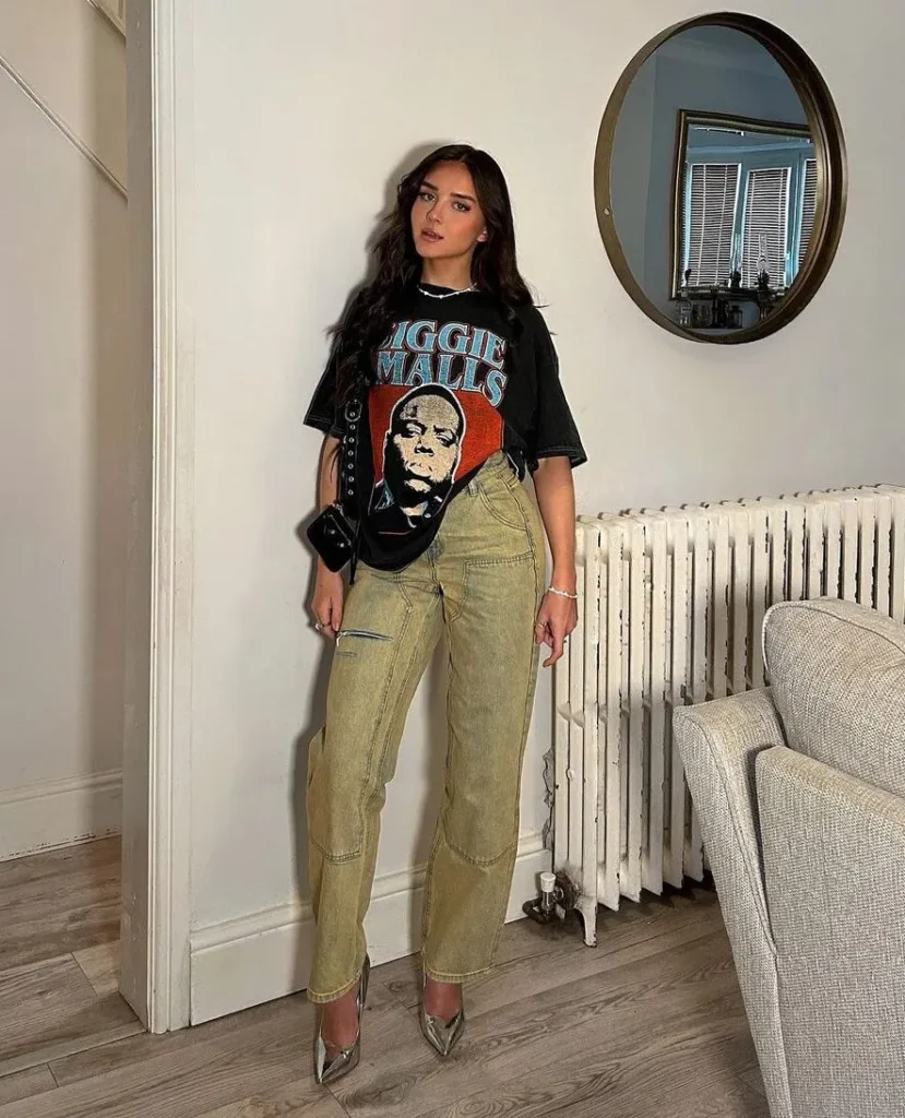 Graphic T Shirt Cargo Jeans