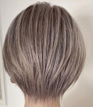 Grey Short Blonde Hairstyle