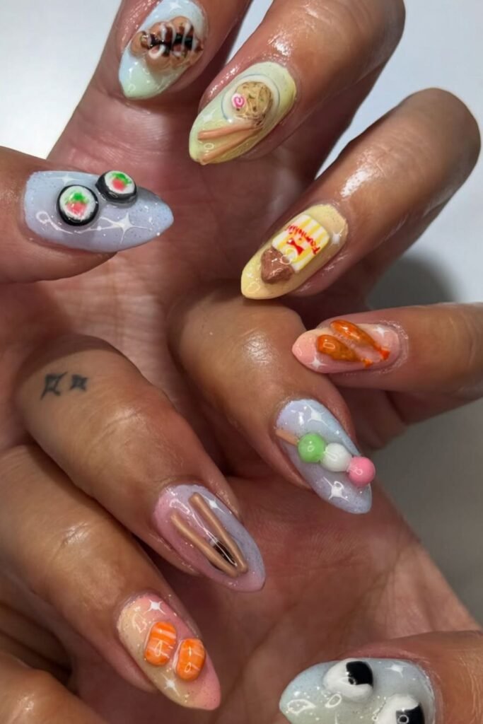 Japanese Food Fantasy Nails