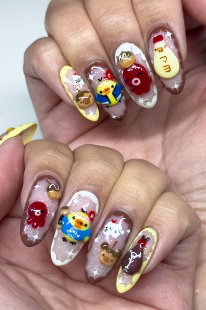 Japanese Street Food Kawaii Nails