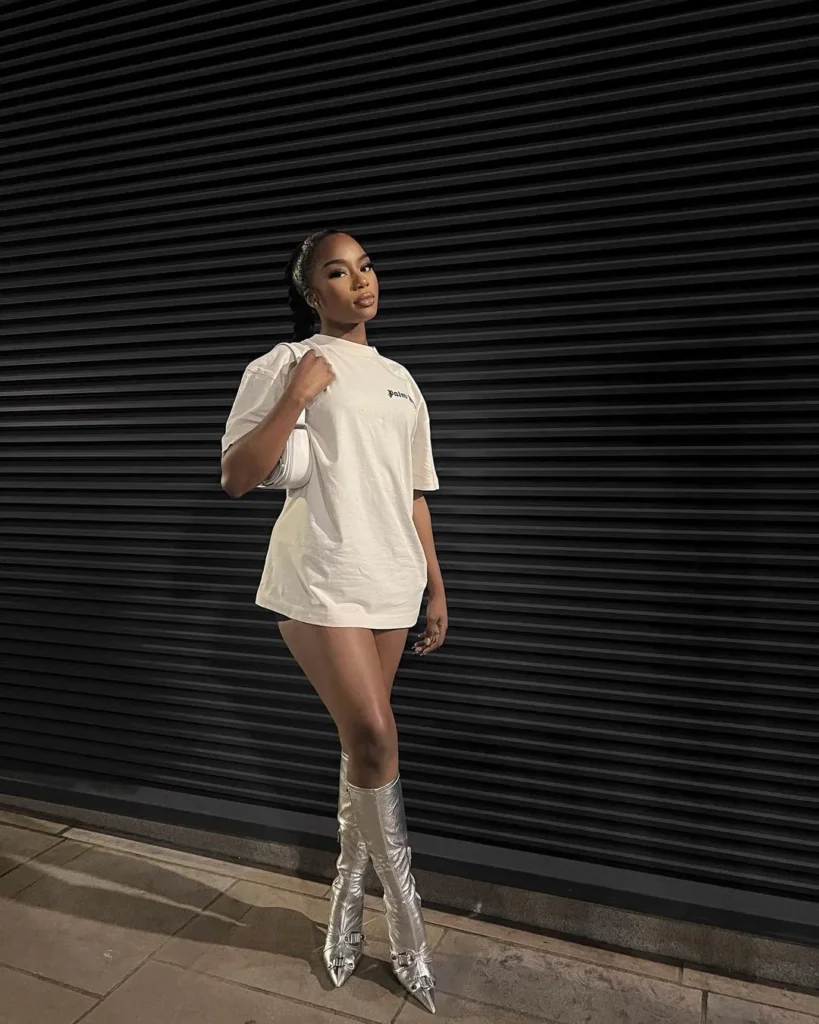 Oversized Shirt Boots Outfit