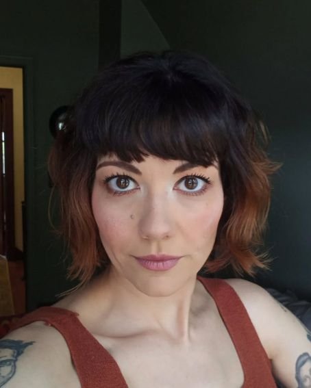 Shaggy and Choppy Bob with Short Bangs