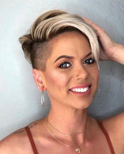 Shave Short Blonde Hairstyle