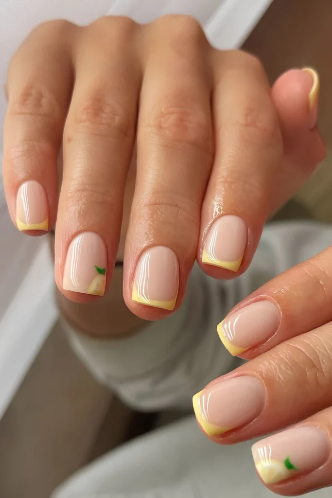 Yellow French manicure with lemons.jpg