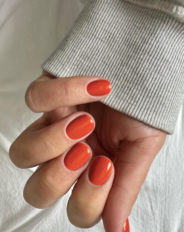 Autumn Orange Nails