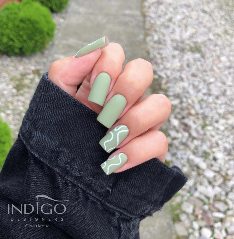 Matte Sage Nails