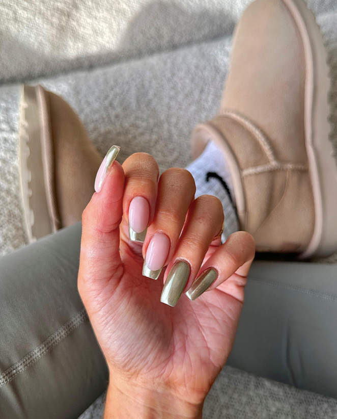 Sage Chrome Nails
