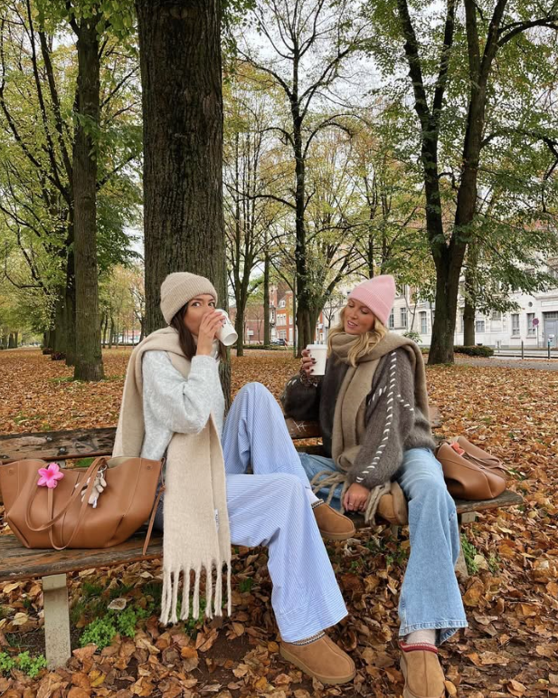 sweaters scarves and beanies with bags