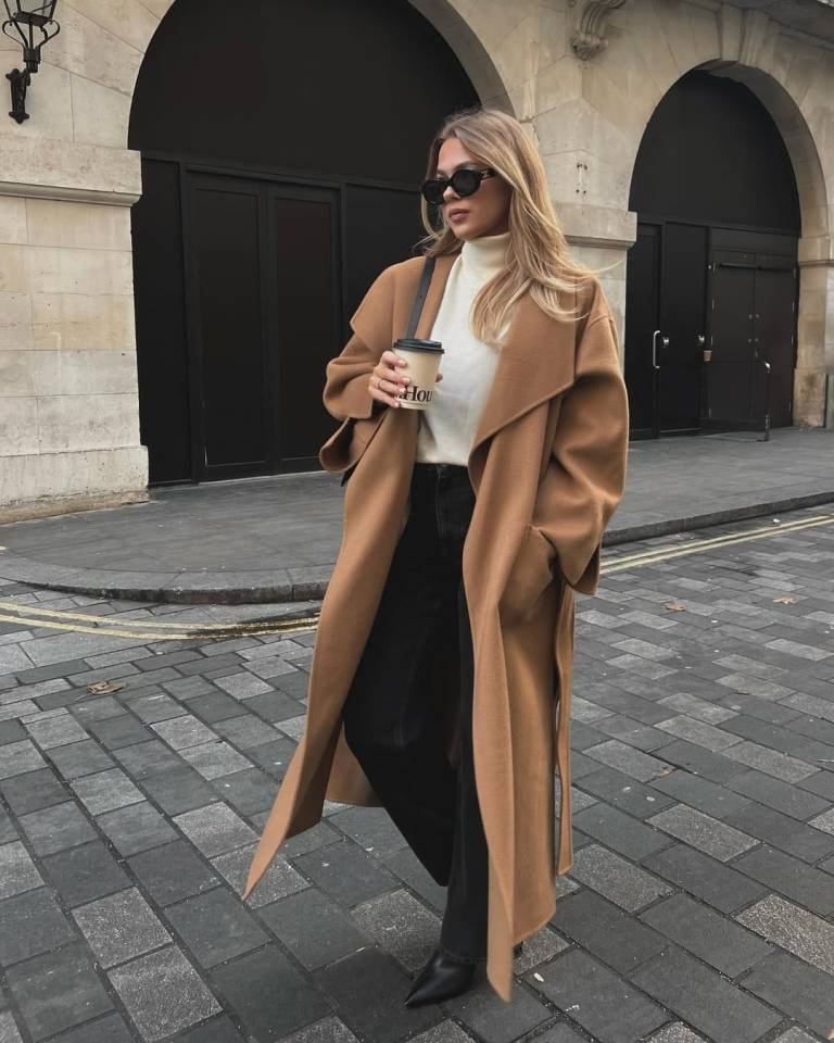 Camel Wool Coat and Monochrome Neutrals