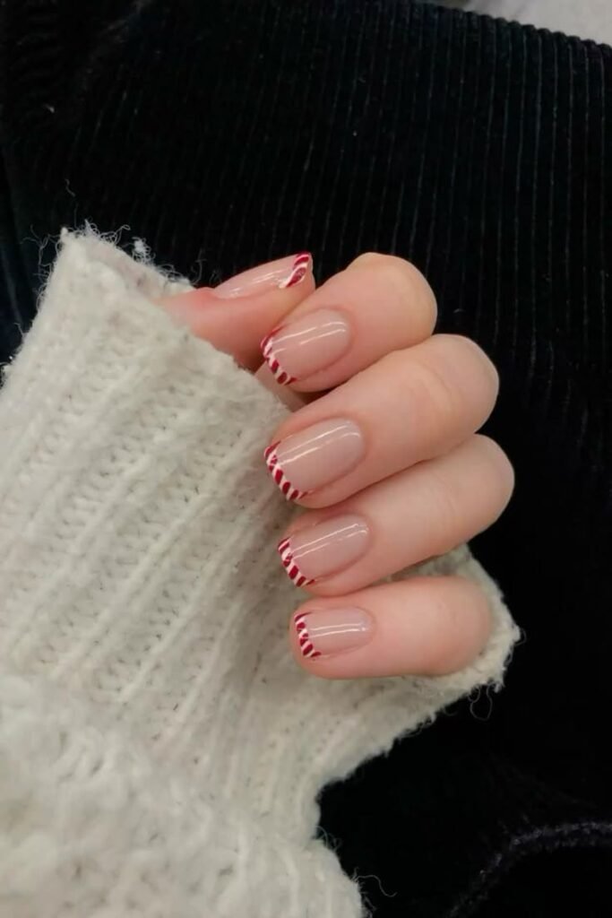 Candy Cane Stripes Cozy Cream Sweater Vibes