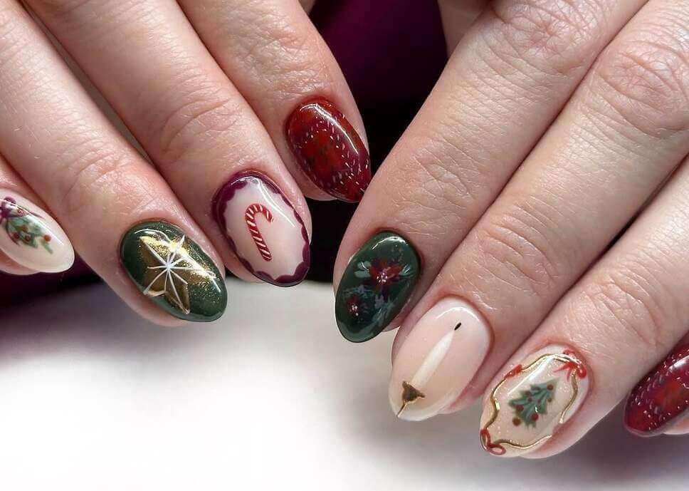 Classic Christmas Story Nails