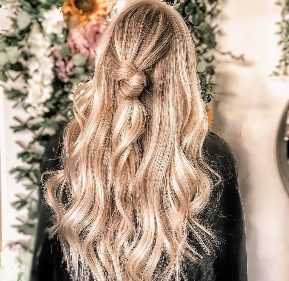 Half Up Knot with Waves