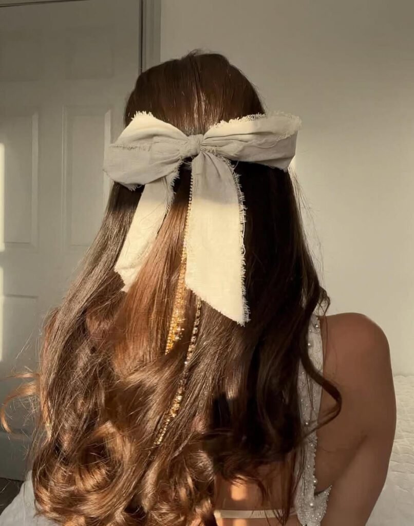Half Up with Statement Bow