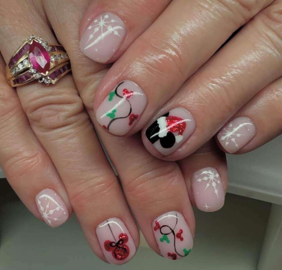 Mickey Christmas Magic Nails