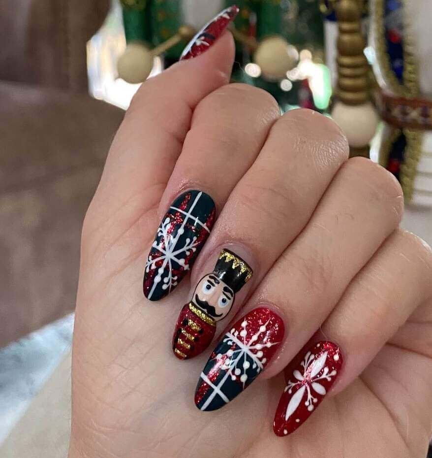 Nutcracker Christmas Holiday Nails