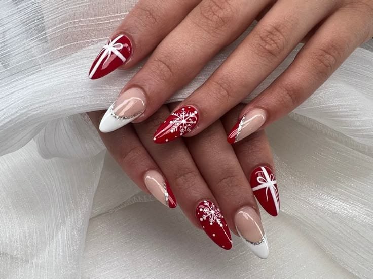 30+ Red and White Christmas Nails That Feel Like a Holiday Treat