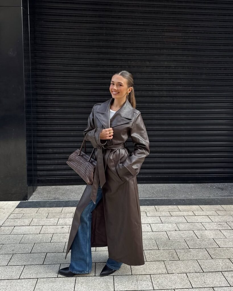 Statement Trench coat With Denim Jeans