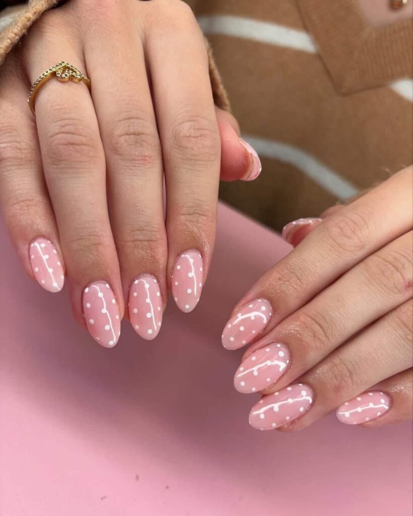 Balletcore Dotted Nails