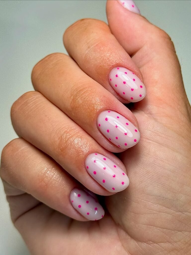 Bright Pink Pop Polka Dots