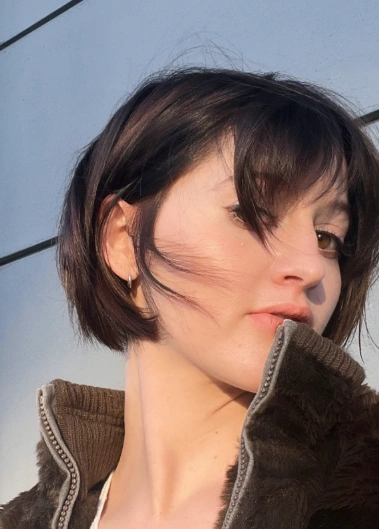 Dark Chocolate Bob with Wispy Bangs