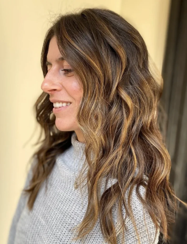 Face Framing Caramel Highlights