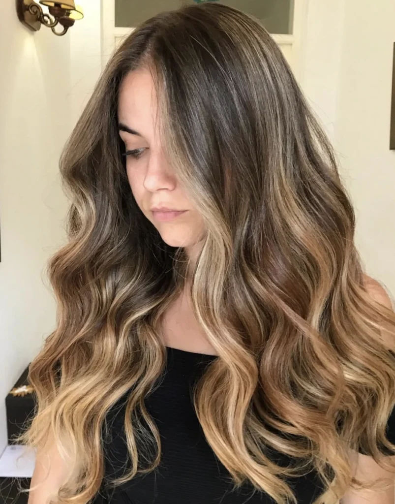 Mocha Brown Hair with Caramel Highlights