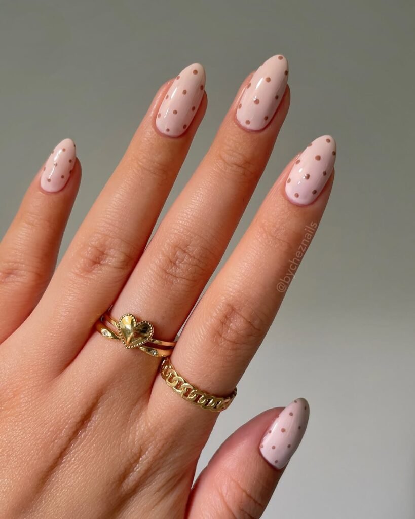 Nude Meets Chocolate Polka Dots