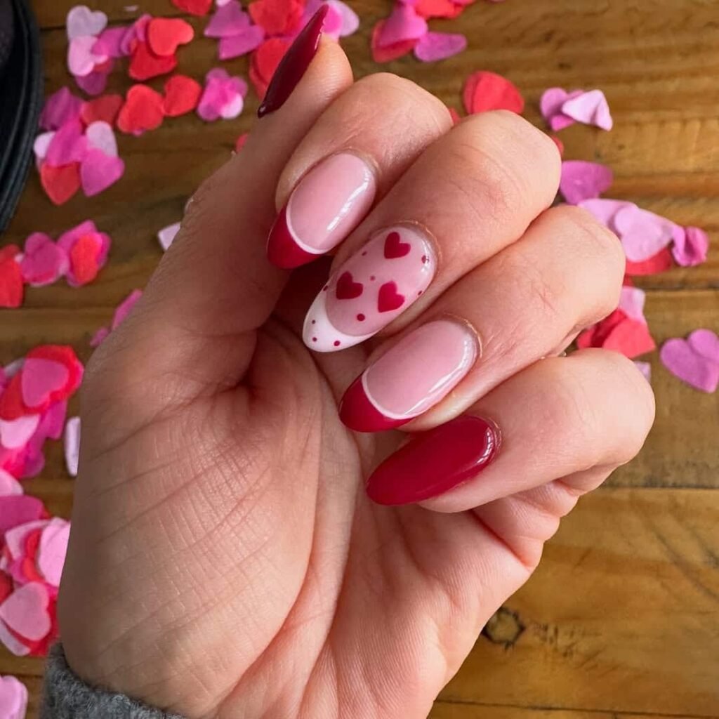 Red and pink with confetti vibes