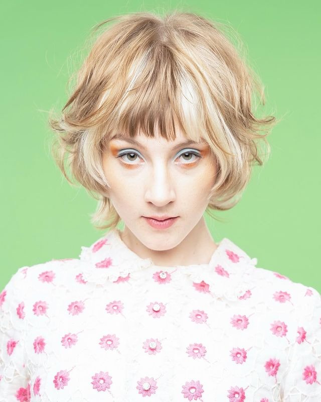 Retro Inspired Bixie Cut with Baby Bangs