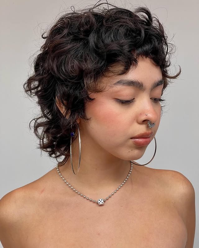 Romantic Curled Pixie Cut