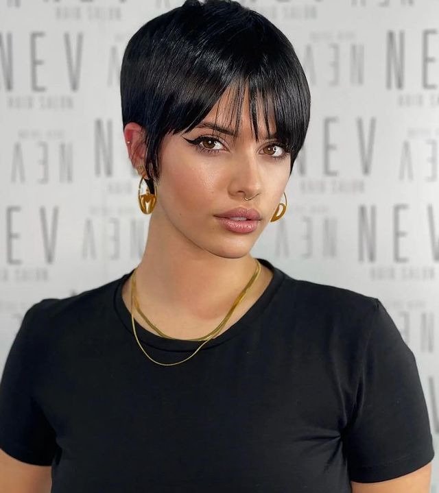 Sleek and Straight Bixie Cut