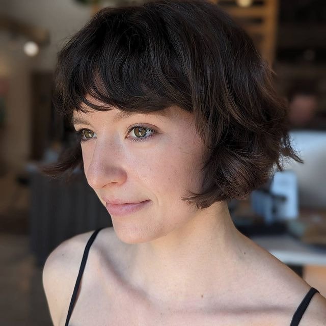 Soft Bixie Cut with Wispy Bangs