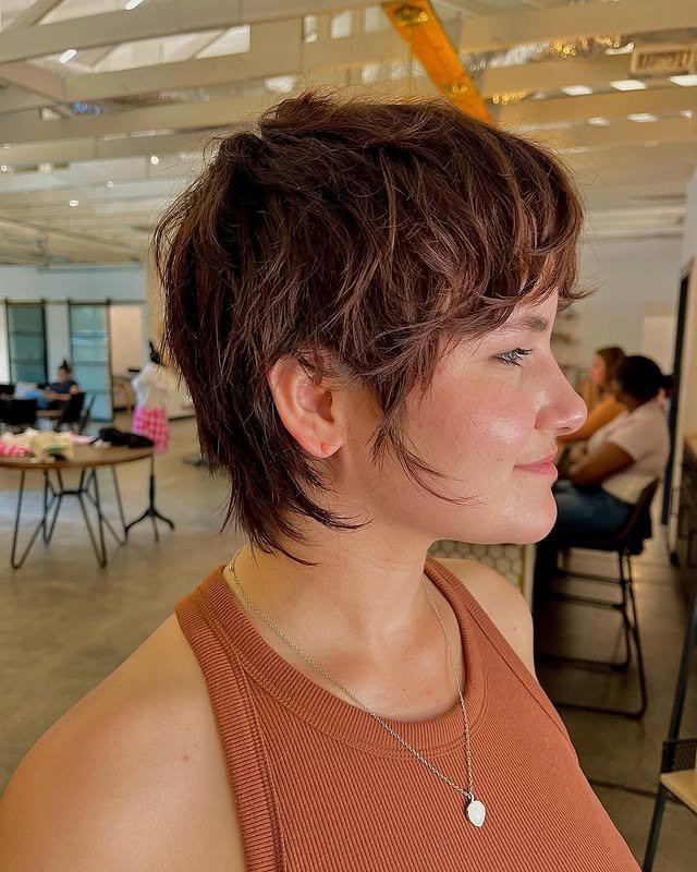 Soft Wispy Bangs Pixie Cut
