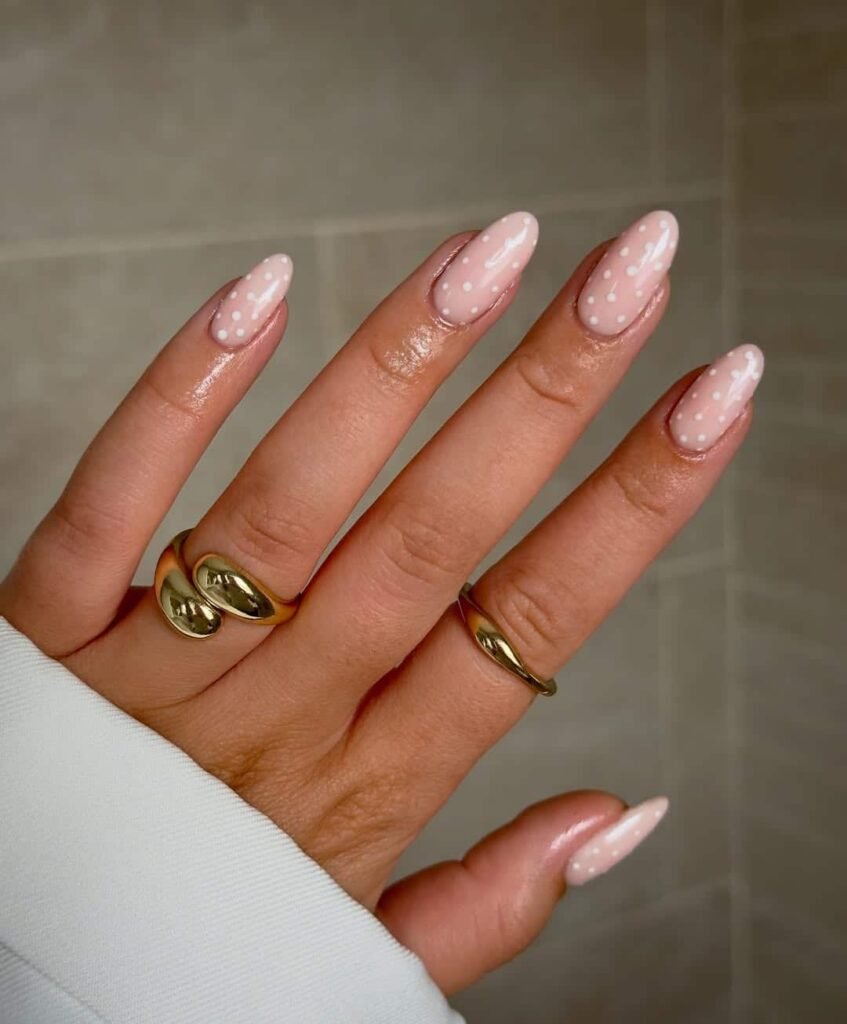 Soft and Subtle White Polka Dots