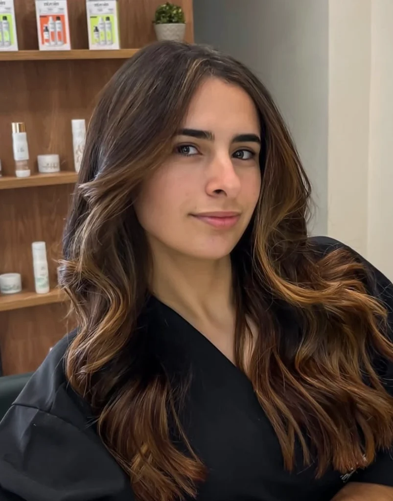 Sun Kissed Brunette with Caramel Balayage