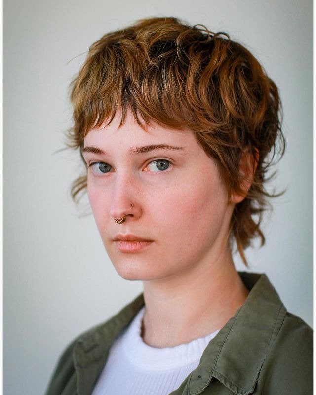 Textured Bixie Cut with Bangs