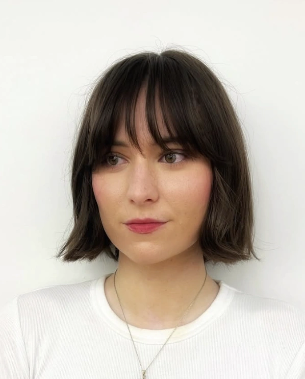 Blunt Bob with Brow Length Bangs