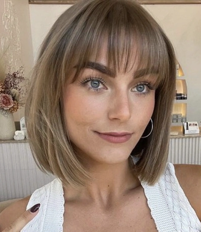 Blunt Medium Bob with Wispy Bangs