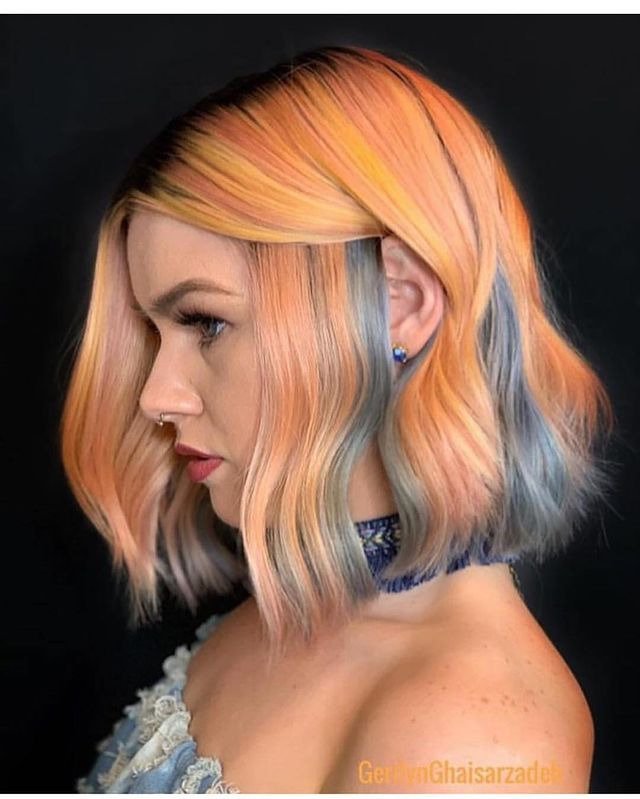 Pastel Wavy Bob
